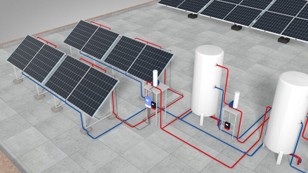 פאנל סולארי היברידי 2in1 8 מערכת סולאר היברידית - חשמל + מים חמים