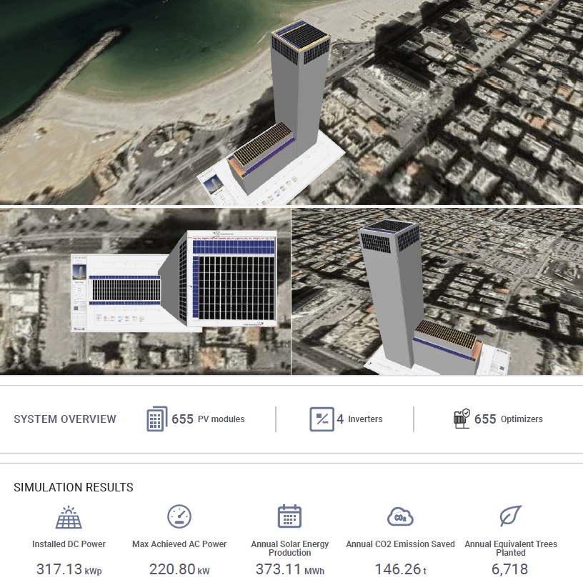 חשיבות התכנון הסולארי בכל פרויקט נדל״ן 2 תכנון פוטו וולטאי עבור מגדל חדש בתל אביב